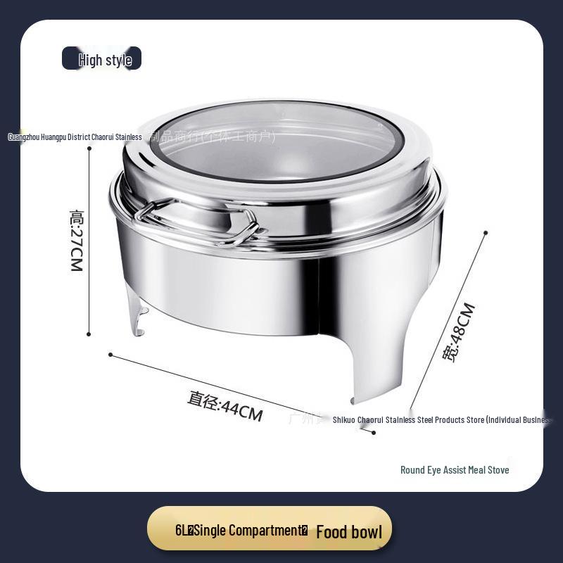 Stainless Steel Electric Buffet Stove with Hydraulic Flip Cover for Heat Preservation