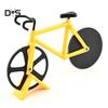 SW Yenilik Bisiklet Şekli Pizza Kesici Çift Tekerlekli Dilimleme Mutfak Ev Dekor Aracı