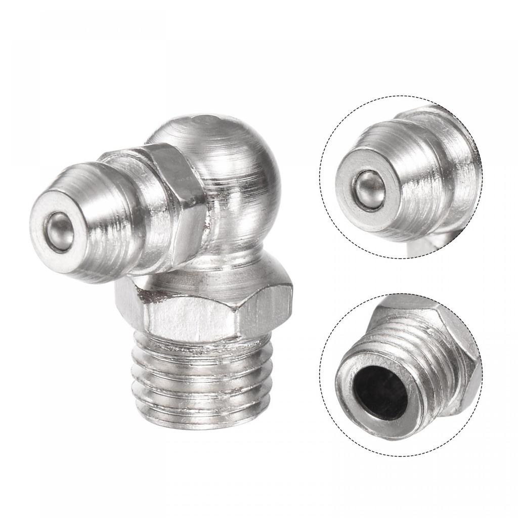 uxcell Nipple, Fittings, Nickel Plated Iron, 90 Degree Fittings, M8 x