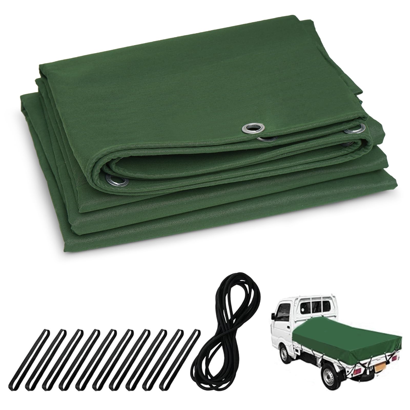 

Light Truck Bed Thick Suitable for and 2t Includes Elastic Made of Polyester Canvas with Square Waterproof Sheet PVC Sun x x Cover/Sheet [Extra