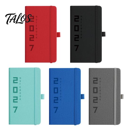 Personal Memo Organizer 2027 Daily Weekly Planner with Elastic Strap And Pen Holder, PU Academic Year Calendar Leather Cover Agenda Notebook,