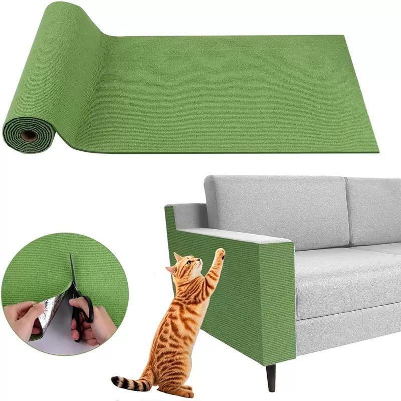Trimmable Cat Scratcher Mat Self-Adhesive Sofa Protector Anti-Scratch Cat Carpet Pad for Couch Furniture Protection