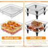 3pcs stainless steel air fryer rack, stackable food dehydration tool, can cook multiple types of food at once