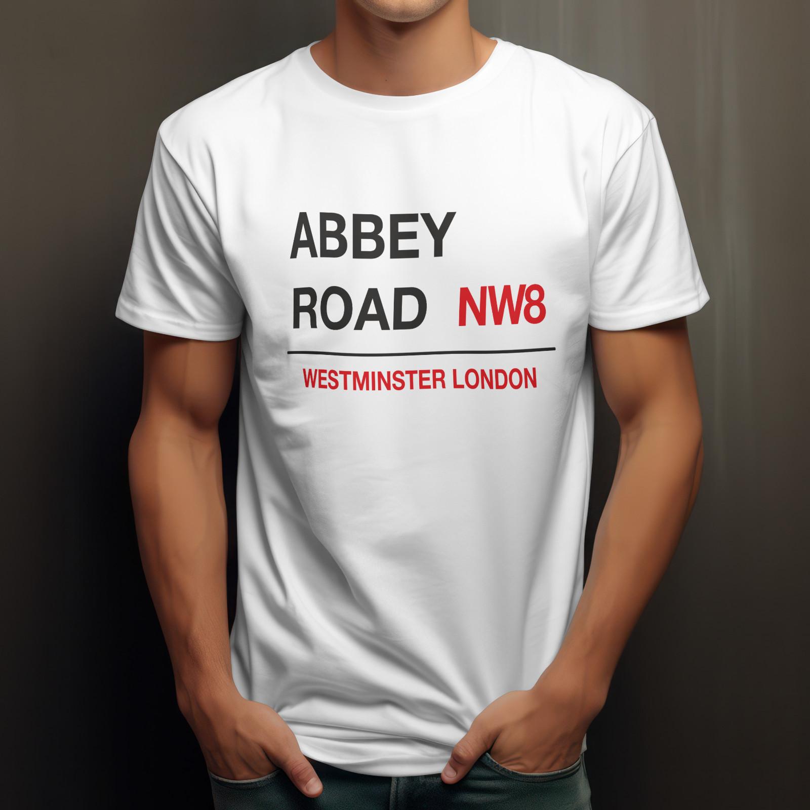ABBEY ROAD T-Shirt | London UK England Postcode Tee | Beatles Iconic Street Top S разноцветный