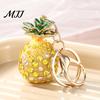 Anti-oxidation Key Pendant Keychain Sparkling Rhinestones Inlaid Three-Dimensional Pineapple Keyring Design Chain Lightweight Car Bag Accessory