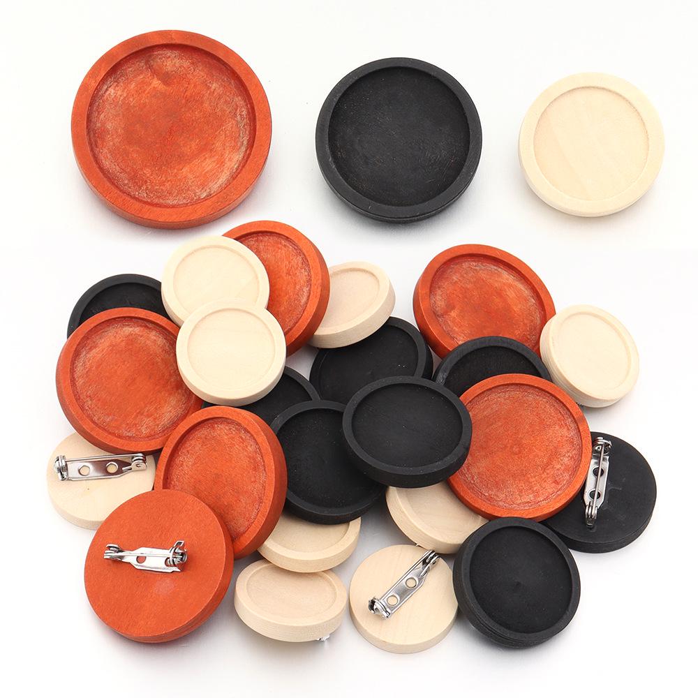 

Wooden Base Brooch Tray for DIY Jewelry and Accessories 20mm 5pcs/bag