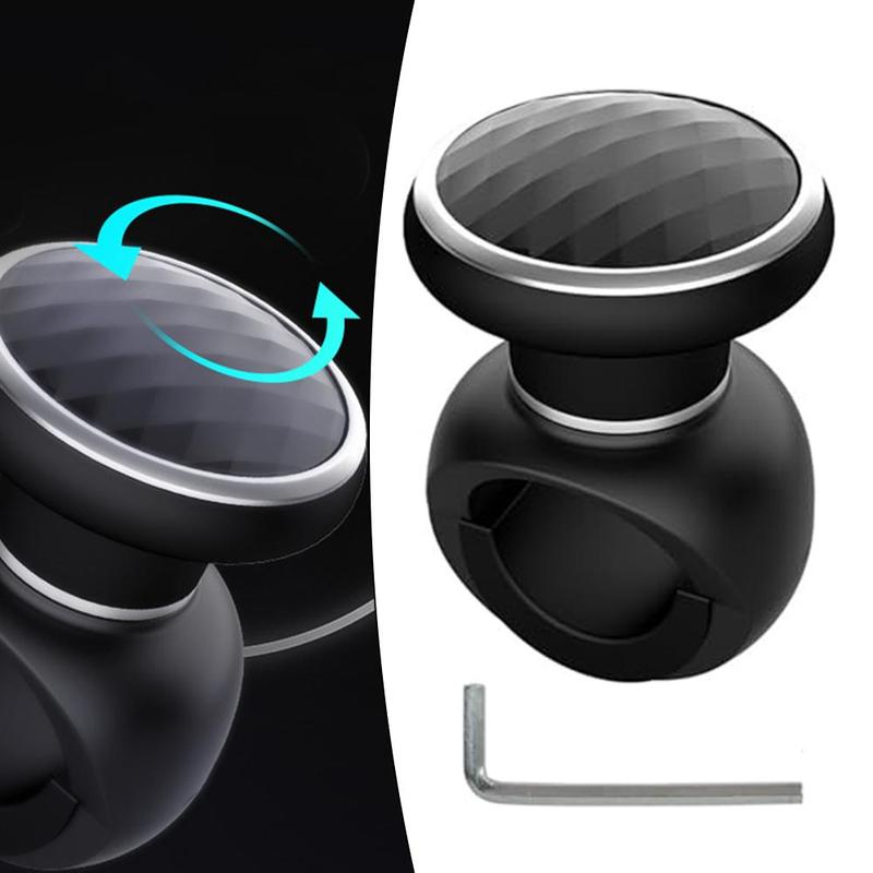 Steering Wheel Knob Spinner ABS And Premium Black Car Steering Wheel Assist Ball Fit For Cars Trucks And More