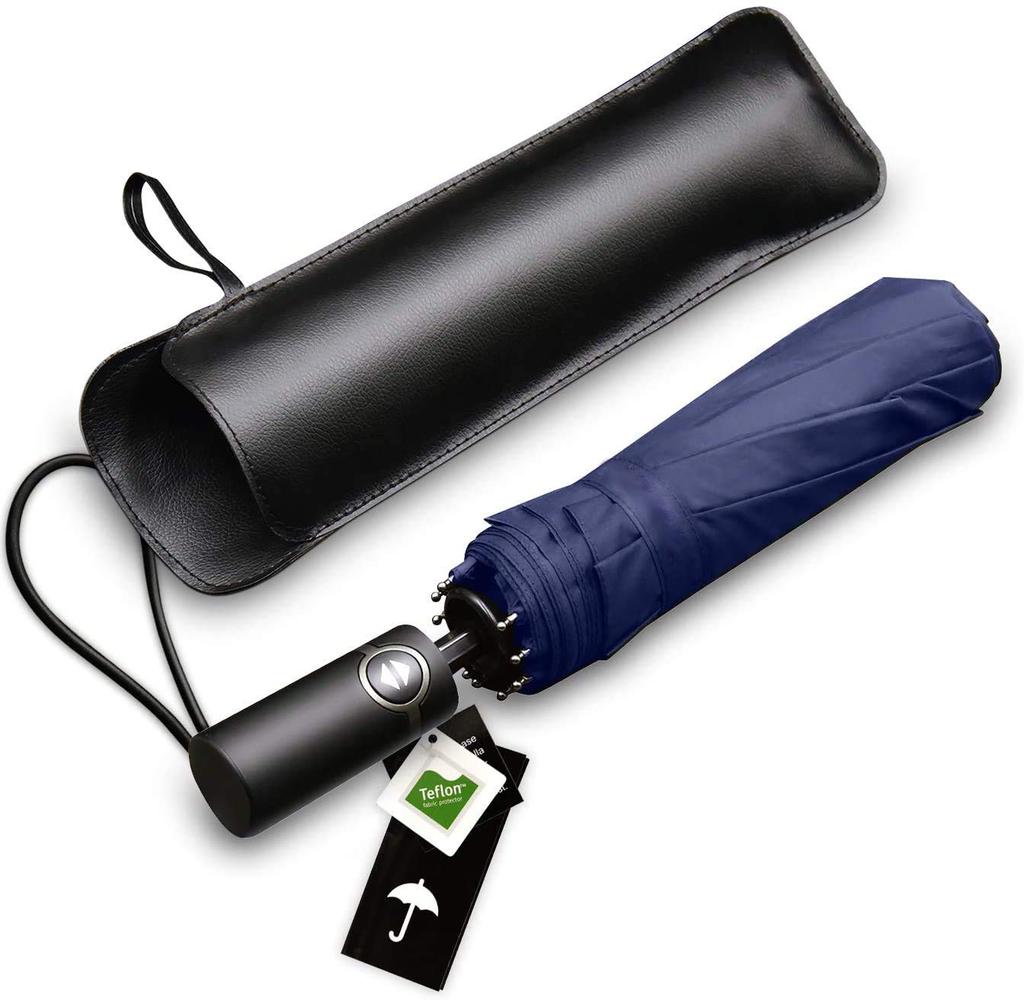 Large Folding Umbrella with Automatic 10 Teflon Suitable for All Weather Open/Close Function, One-Touch Folding, Ribs, Coating, High-Strength