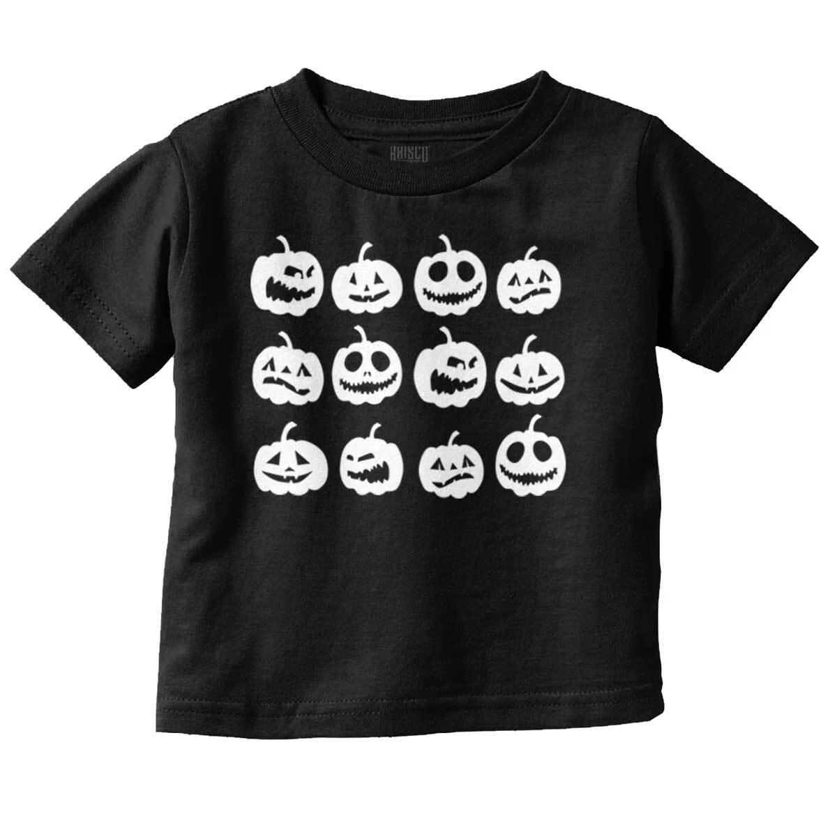 Halloween Pumpkins Funny Jack O Lanterns Toddler Boy Girl Youth T Shirt Tee XS