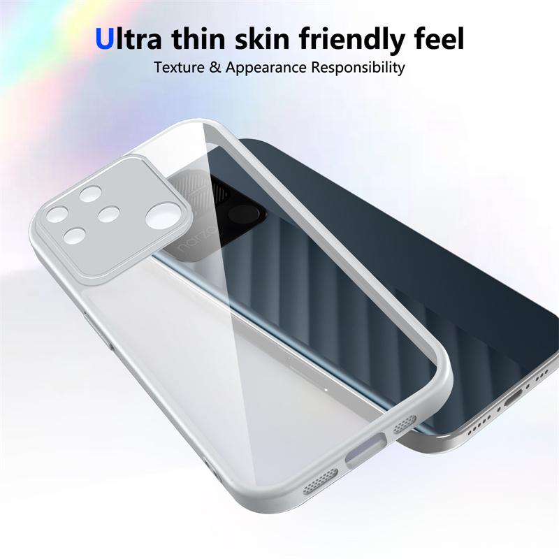 Realme Narzo 50A 4G RMX3430 Case Shockproof Silicone Bumper Clear Back Hard Cover Matte Phone Case for Realme Narzo 50A 4G