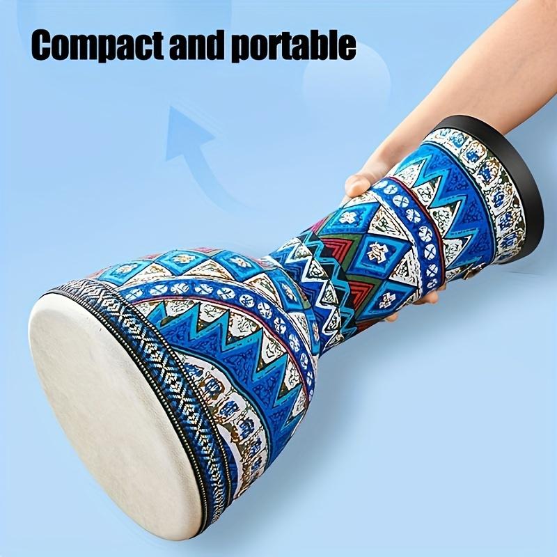 FF Bonfires 8-Inch Traditional African Djembe - Goatskin Hand Drum for Beginners, Percussion Circle Instrument