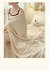 European & American Solid Color Double-sided Fleece Office Blanket