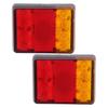 2pcs Tail Light 12V 8LED Rear Brake Light Turn Signal Lamp for Trailer Caravan UTE Camper ATV