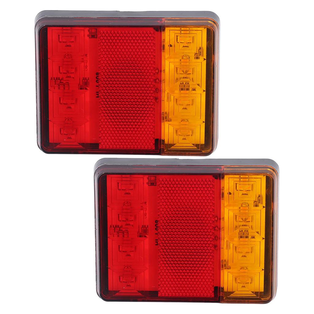 2pcs Tail Light 12V 8LED Rear Brake Light Turn Signal Lamp for Trailer Caravan UTE Camper ATV