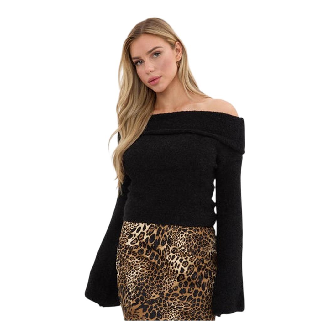 I Saw It First Womens/Ladies Bouclé Bandeau Jumper