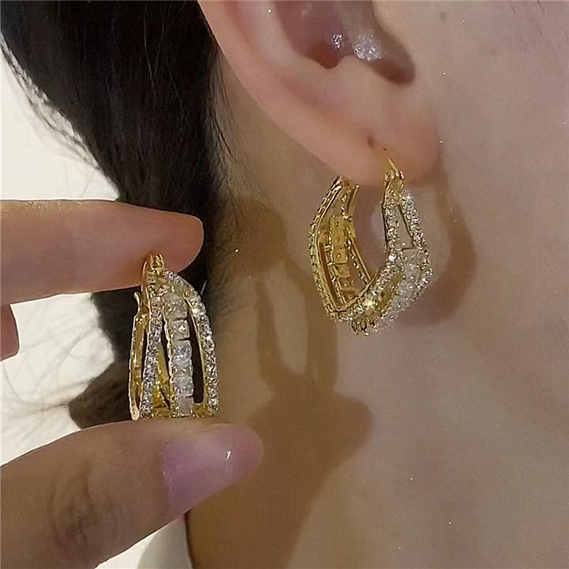Unique Geometric Square High-end Earrings