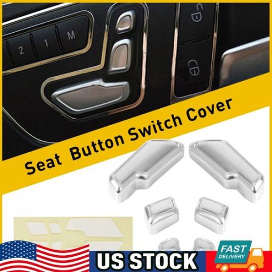 Silver Door Seat Adjust Button Cover Switch Trim for Mercedes-Benz E Class W212