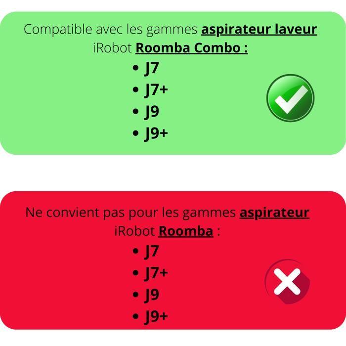 Wipe - iRobot - Roomba Combo J9 J9+ J7 J7+ - Pack of 4 - Washable - Microfiber