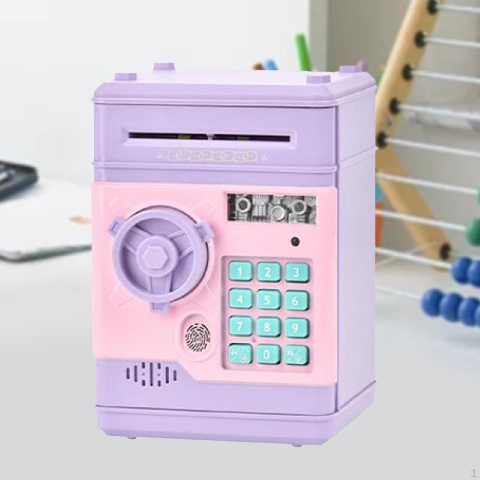 

Электронная копилка банкомат образовательная копилка игрушечные деньги для детей 3-8 лет Purple Pink