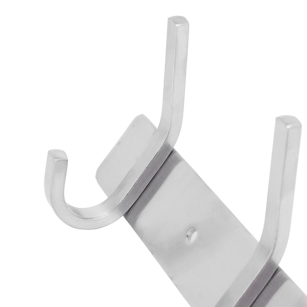 4 Hooks Coat Hook Stainless Steel Coat Hanger Simple Style Coat Rack Space Saving