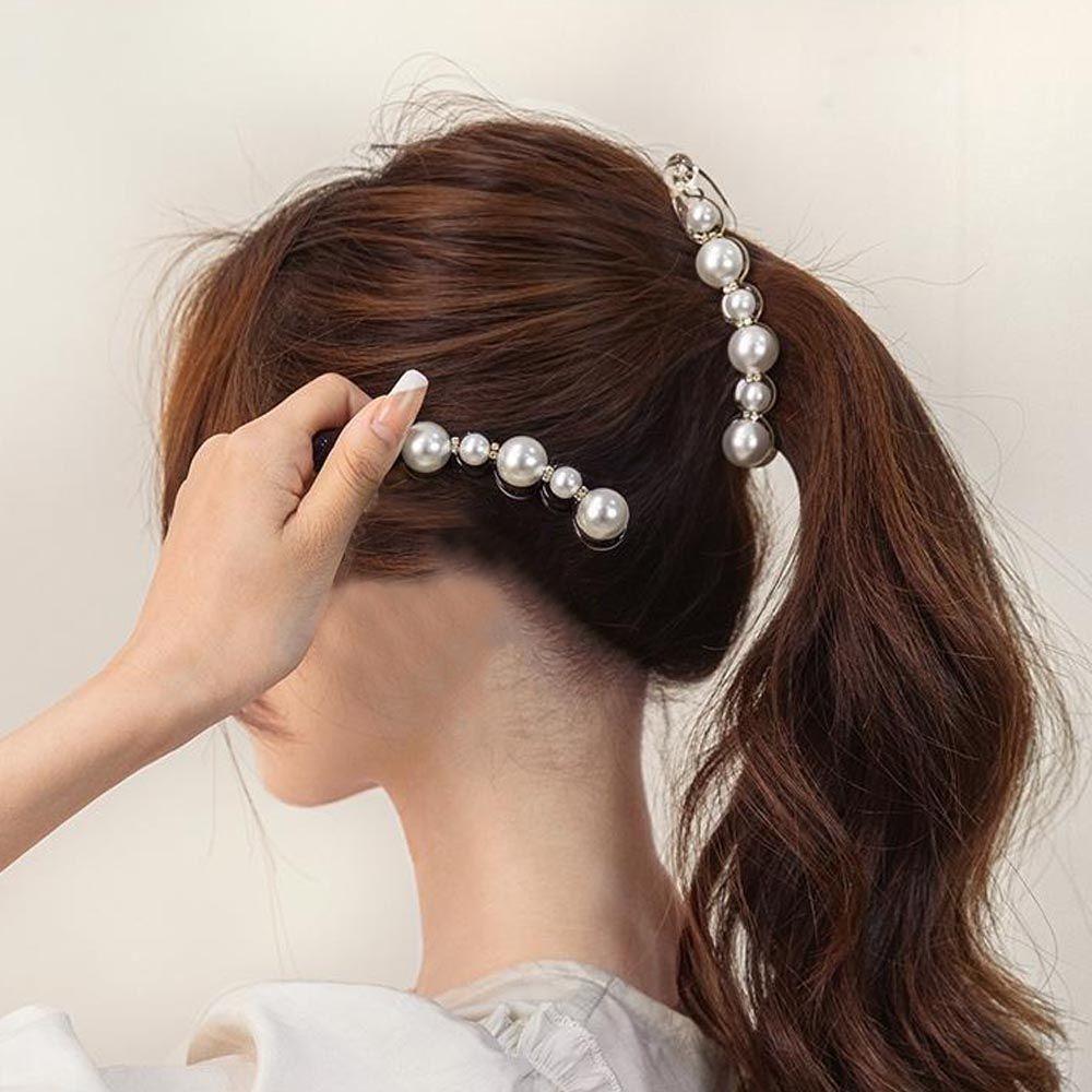 Claw Crabs Crystal Hairpins Women Banana Clips Ponytail Holder Korean Hair Clips Vertical Clamp