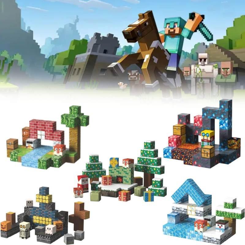 Minecraft Magnetic Block Toys For Creative Child Development Toy Kids Gift