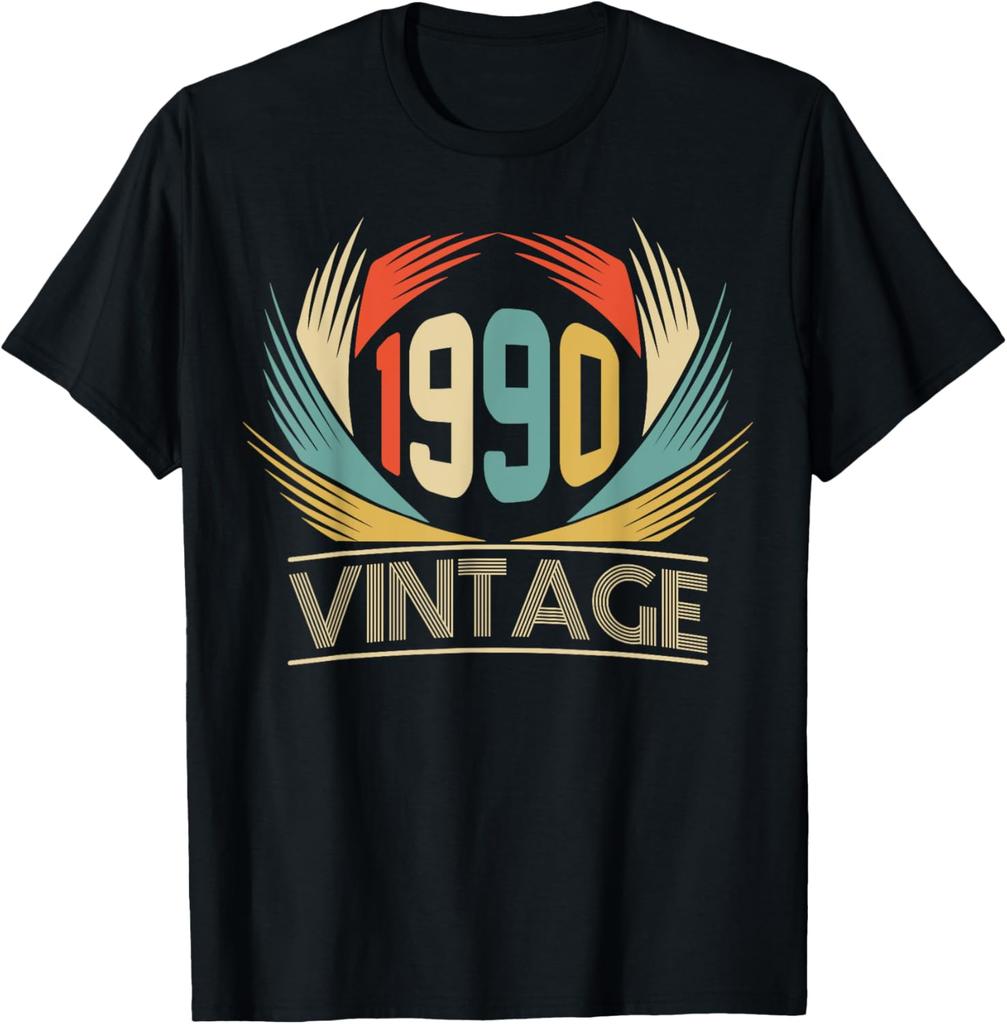 Retro Vintage Genuine Made in 1990 29th Birthday Gift 29 Yrs Mens T Shirt Customizable Print on Demand Camiseta Hombre