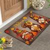 VIKAMA Harvest Gnome Non?Slip Welcome Mat Indoor Outdoor Entrance Kitchen Bedroom Bathroom Entryway Rug Autumn Fall Home Decor