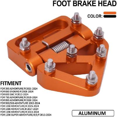 Motorcycle Folding Brake Pedal Tip CNC for 690 Enduro R/SMC R 790 890 950 990 1050 1090 1190 1290 Adventure R/S/T Orange