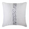 The Home Centric Art Silk Cushion 45x45 Cm Precious Crystals Cover, White, -