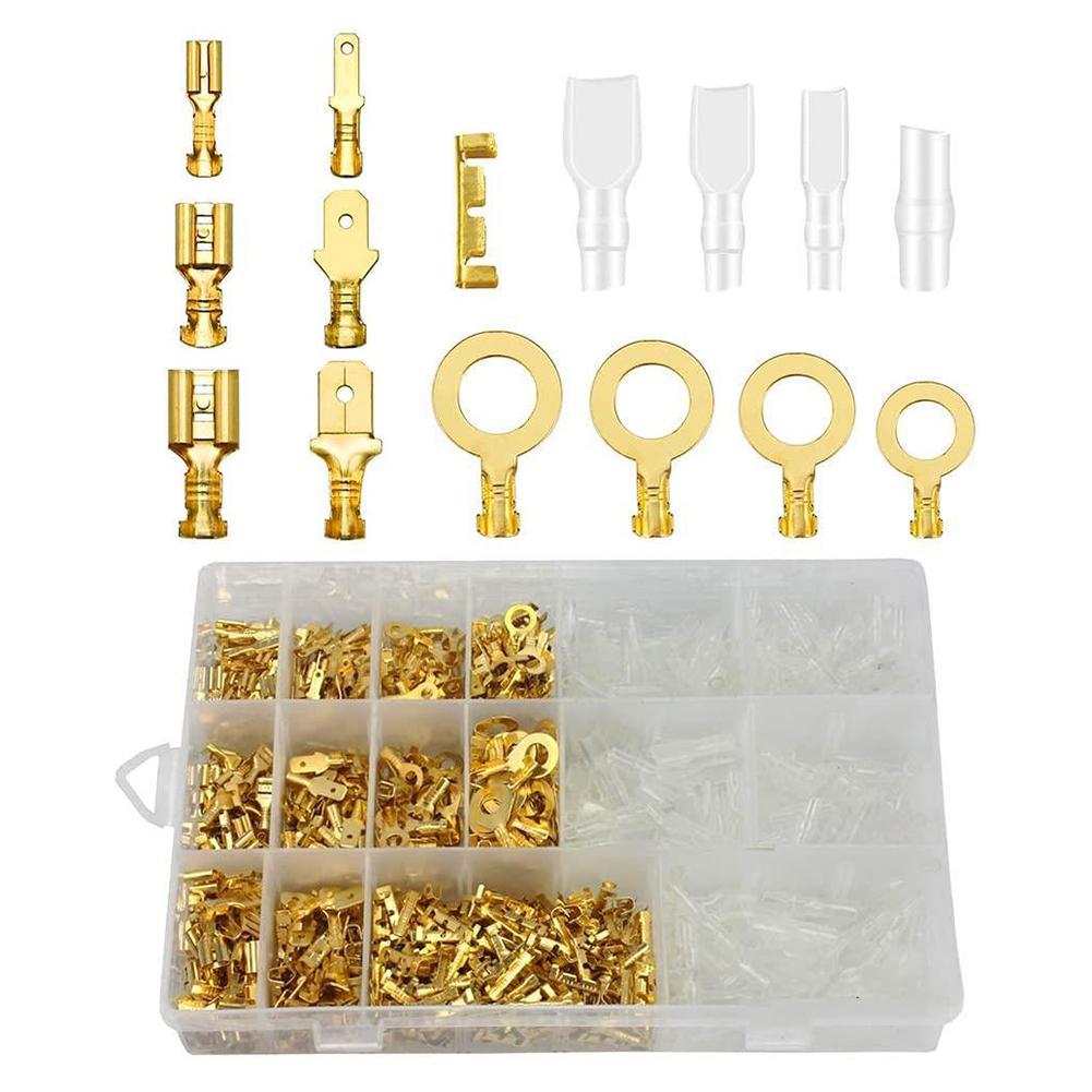 1000PCS Male Female Cable Connector Crimp Terminals 2 8 4 8 6 3mm Electrical Connectors with Insulating Sleeves