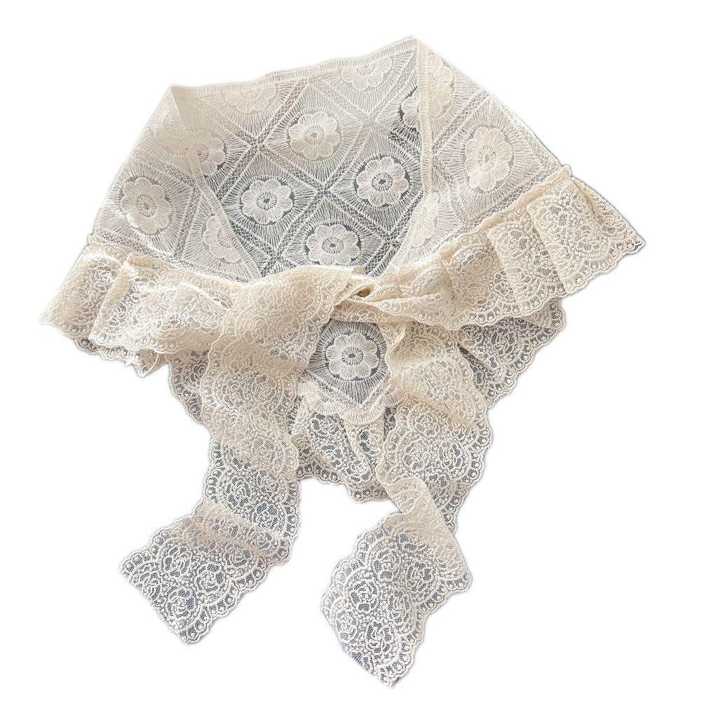 

Layered Fart Curtains Lace Embroidery Stacked Skirt Fashion Half Skirts Jeans Pant E