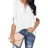 Summer Tops Plus Size Fashion Clothes Women's Casual Half Sleeve Tops Ladies Flare Sleeve Loose Tops Solid Color V-neck Chiffon Blouse