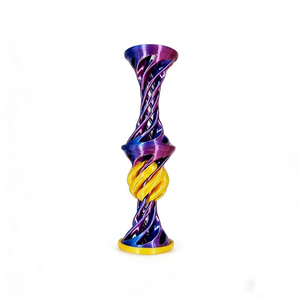 3D Printed Impossible Pyramid Passthrough Fidget Toys Diversification Kids Decompression Desk Ornament Double Layer Helical Tree