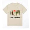 I Eat Cement Cursed Cat Funny Meme T Shirt for Women Fashion Casual Short Sleeve T Shirts Female Tshirt Tops women clothes