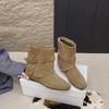 Beauty without inner height increase fashion boots short boots female rad autumn trousers new and thin French retro boots