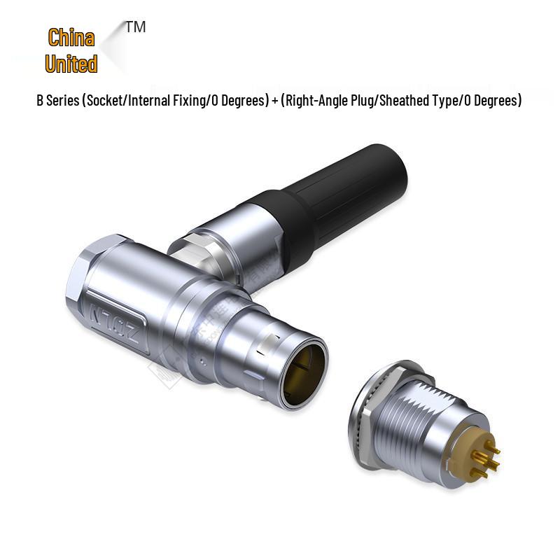 Aviation Plug: Central 2B Connection, Internal Fixing, Straight Pin, Sleeve Type, 2-32 Core Connector