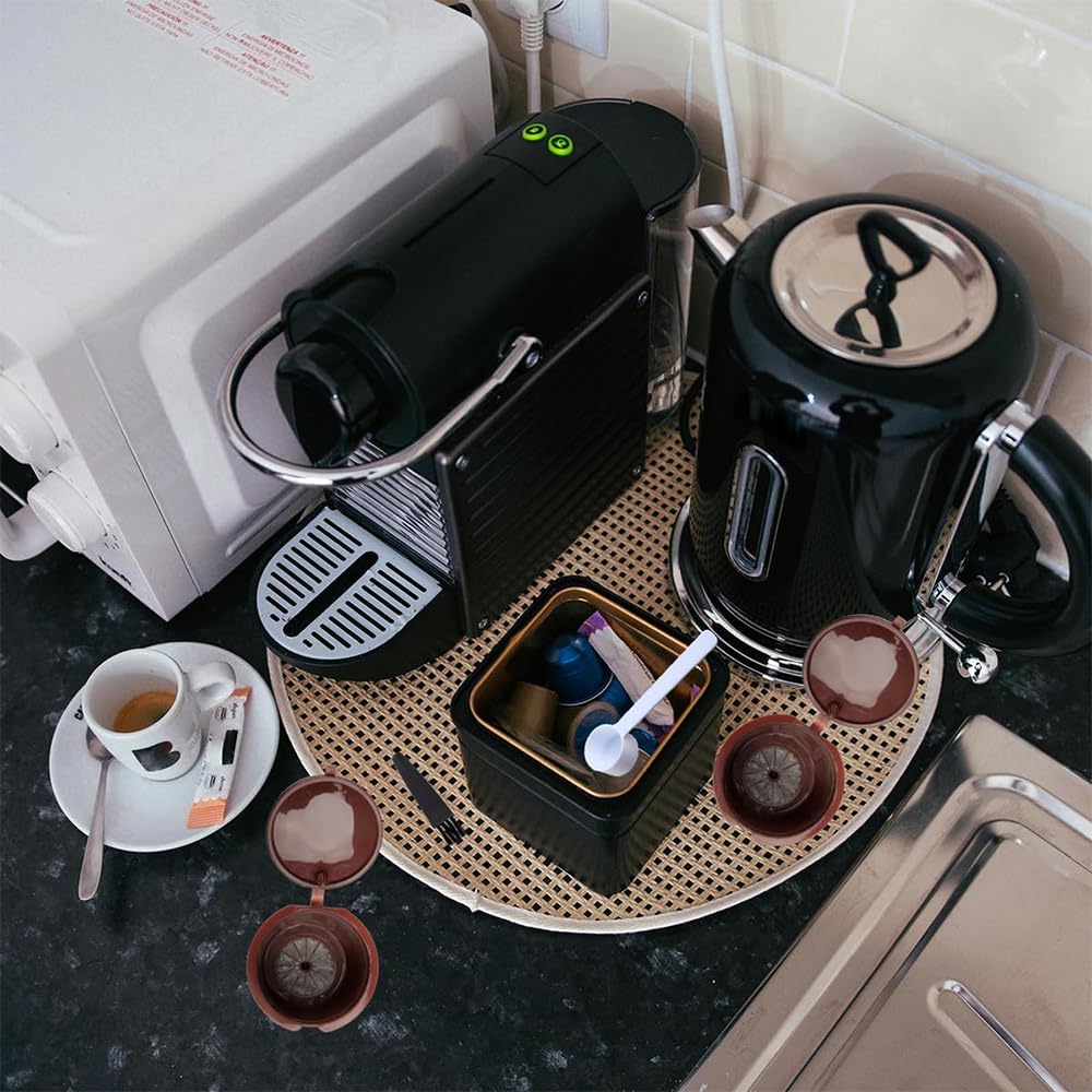KALOLINNA Coffee Capsules, Suitable for Dolce Gusto, Set of 6, Reusable Coffee Filters, Compatible with Dolce Gusto, Easy To Carry, Includes Brush