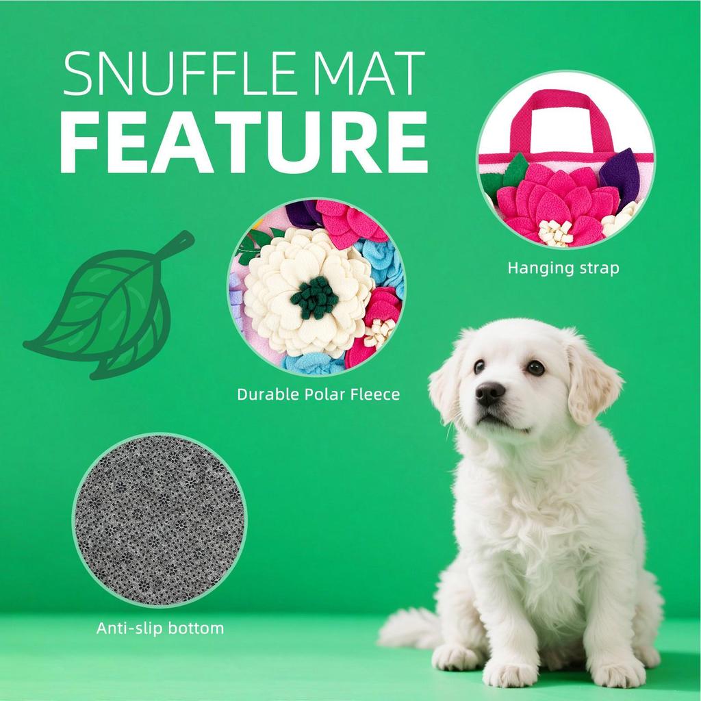 Snuffle Mat For Puppies Folding Non-Slip Interactive Feeder Lick Pad Puppy Snuffle Mat For Training Feeding Licking Sniffing