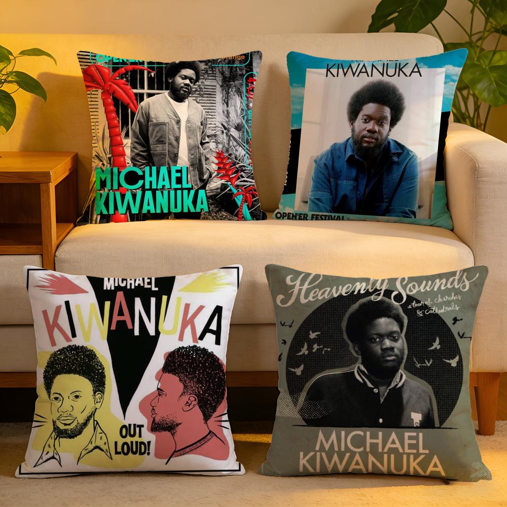 Cushion Cover Linen SkinFriendly Soft Decorative Case For Sofa Home Decor Singer MMichael KKiwanuka Pillow cover