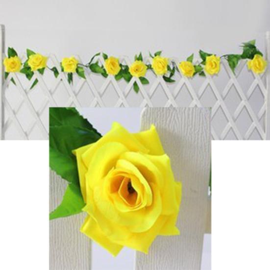 230cm Konstgjord blomma Rose Vine Hängande Garland Party Hem Bröllop Väggdekor