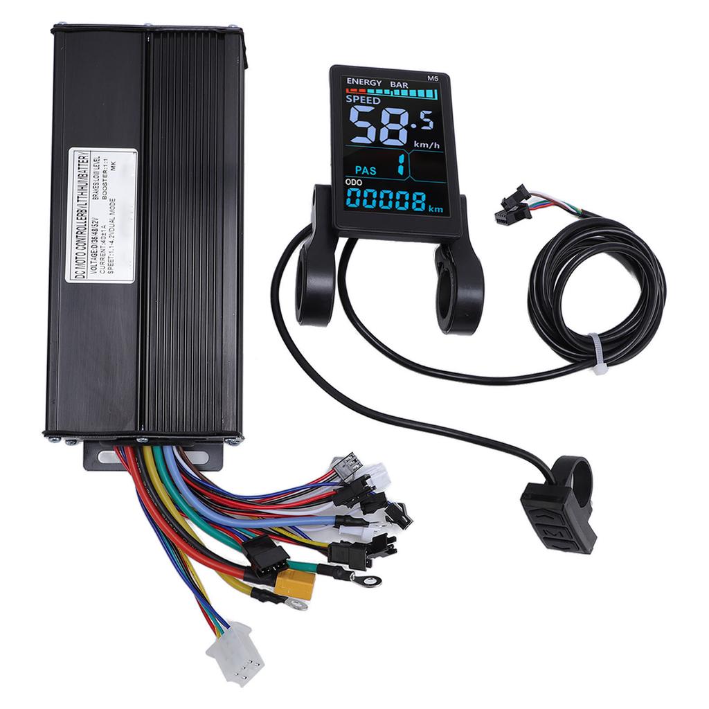 Electric Bike Controller Kit 36V 48V 40A 3 Mode Brushless Motor Controller with M5 LCD Display Control Panel Color Screen
