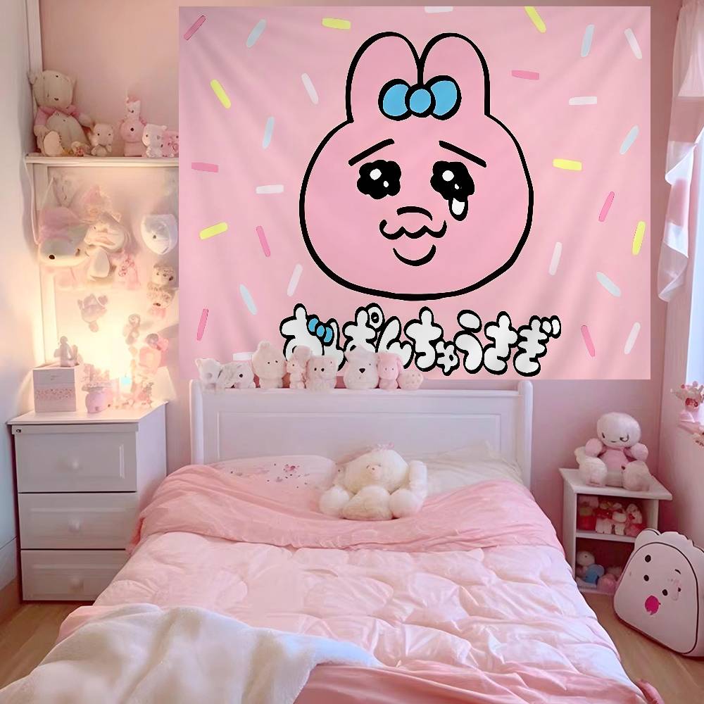 OOpanchu UUsagi Cartoon Cute Cartoon Tapestry For Living Room Home Dorm Decor INS Home Decor