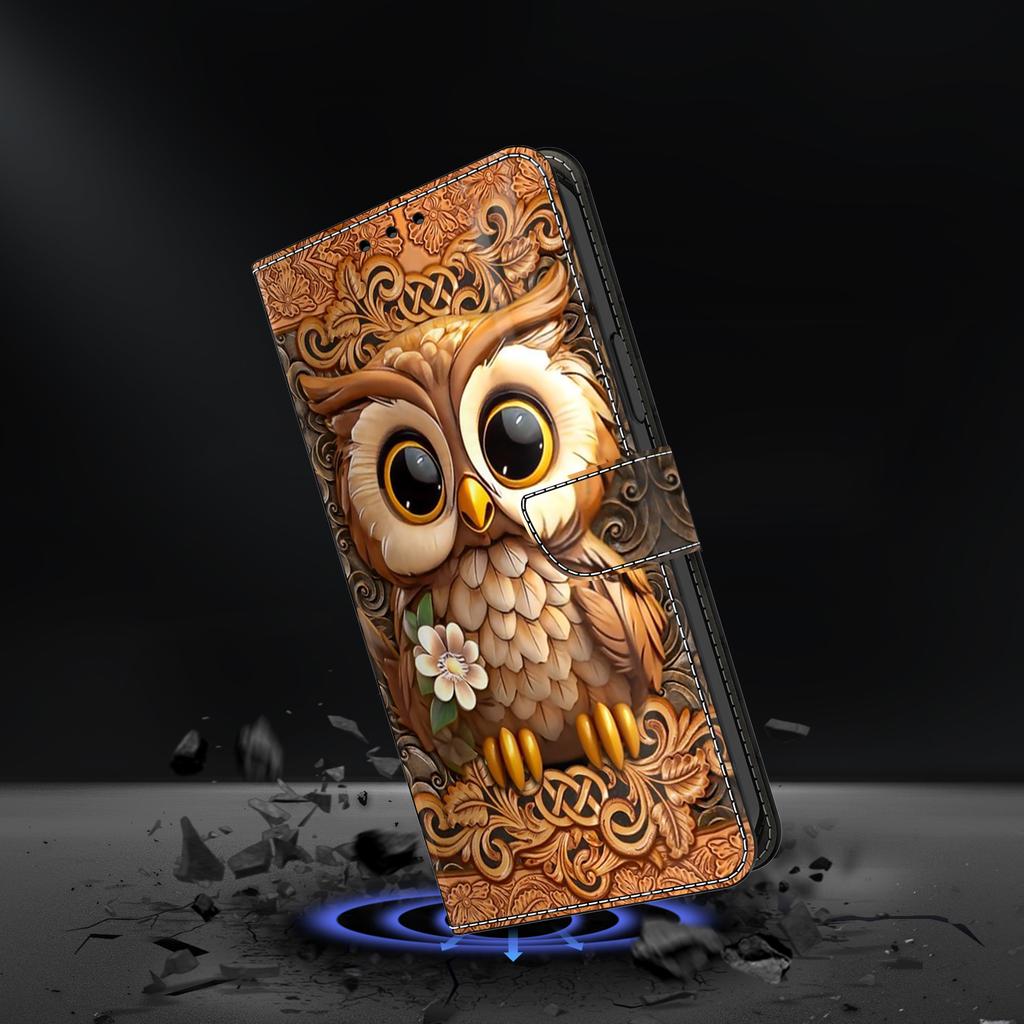 Etui na telefon Samsung Galaxy A55 A35 A34 A33 A32 A31 A16 3D Urocze Malowane Magnetyczne Skórzane Etui z Klapką i Uchwytem Portfel Etui na Telefon Komórkowy