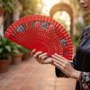 Antique Spanish Wooden Fan Classic Folding Fan Hand Crafted Chinese Style Fan Photography Prop
