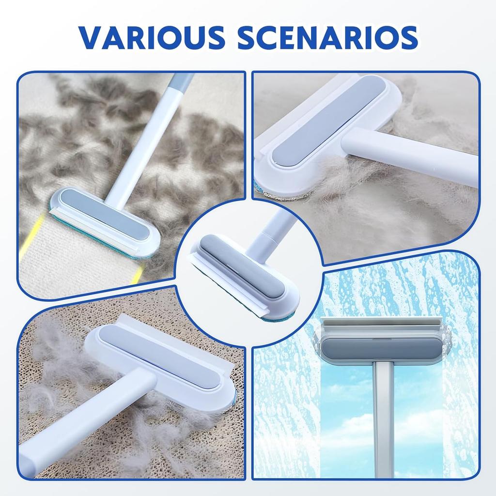 Upgrade Pet Hair Remover  4 in 1 Long Handle Cat and Dog Hair Removal Brush Washable Lint Brush for Furniture Couch Carpet Clothes