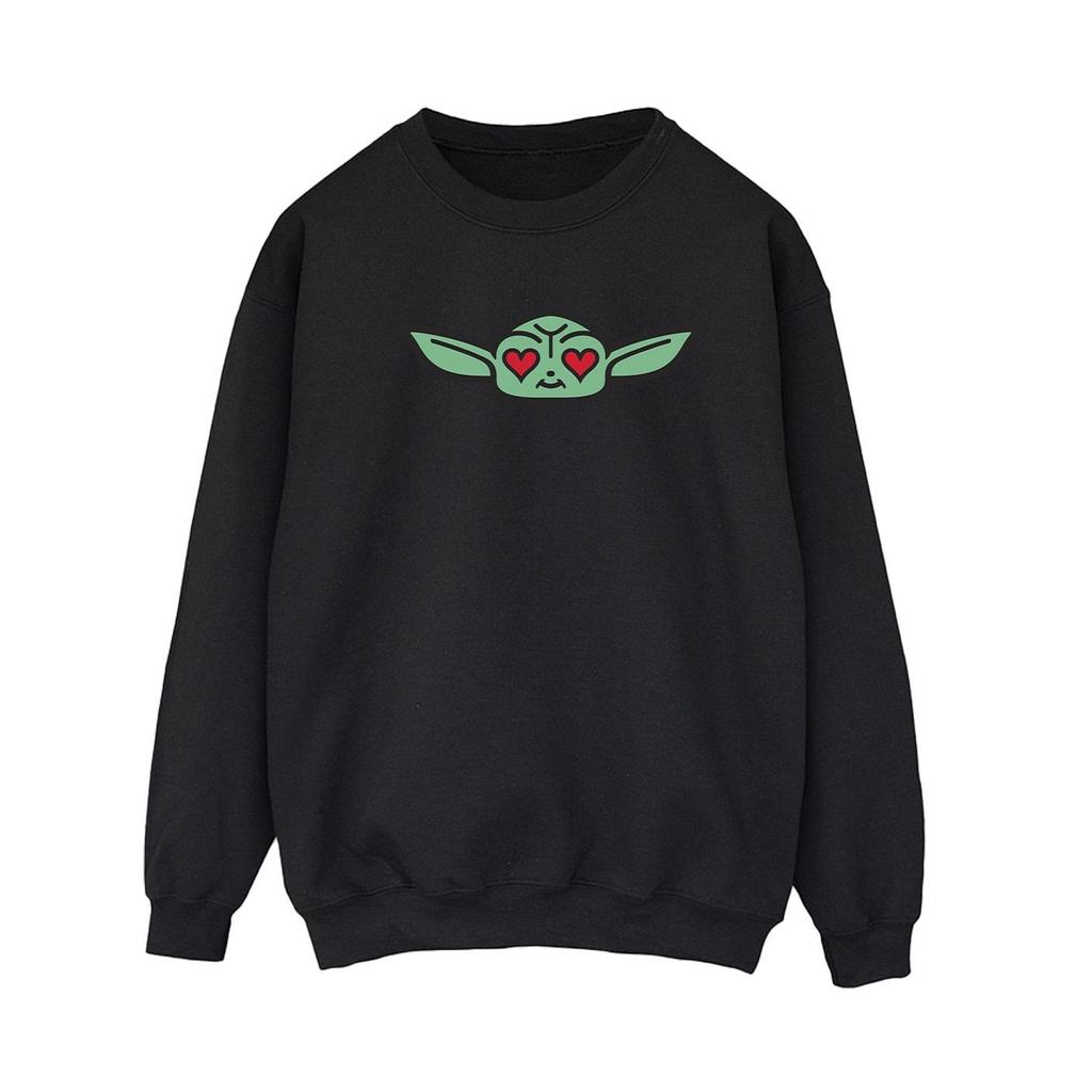 Star Wars Womens/Ladies The Mandalorian Grogu Heart Eyes Sweatshirt