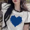 2025 Summer New Love Short-sleeved T-shirt Women's Loose Casual Printed Round Neck Top