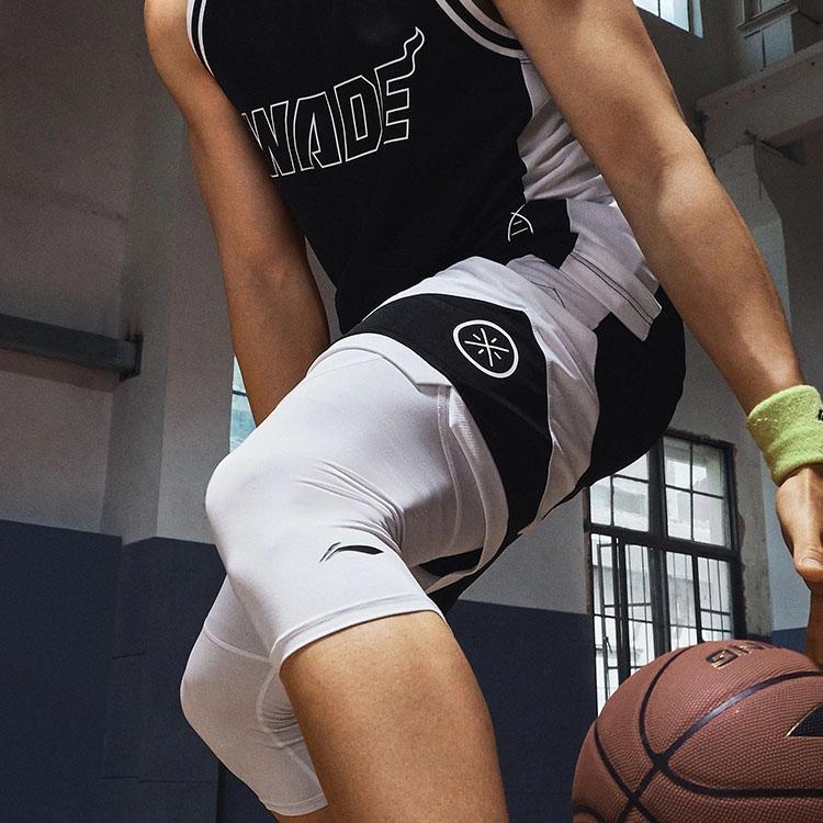Li-Ning Wade Series Letter Print Color Block Elastic Waist Straight Leg Quick-Dry Basketball Pants Men Bottoms Multicolor AAPT051-14
