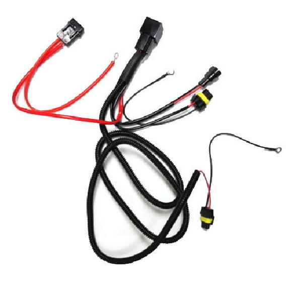 H3 H4 H7 H11 9005 9006 Xenon Headlight Kit Relay Wire Harness Adapter Wiring